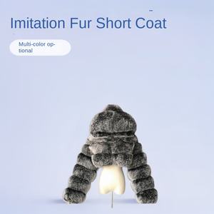 Nouveau automne hiver <span class=keywords><strong>grande</strong></span> <span class=keywords><strong>taille</strong></span> coloré manteau en fausse fourrure femmes manteaux en fausse fourrure - Product Image 2