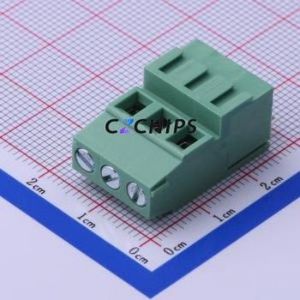 JL500H-50003G01 <b>Screw</b> Terminal <b>Block</b> Through hole Component (THT),P=5mm Connector 1x3P 5mm Green Through Hole - Product Image 1