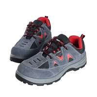 Zapatos de seguridad con punta de acero para soldador, zapatos Safeti de cuero de punto volador para hombre con características de protección de soldadura