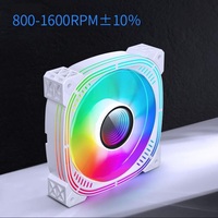 Ventilateur de CPU pour ordinateur de jeu de haute qualité, à pales inversées, noir, 120 mm, PWM 5V 3PIN ARGB, refroidisseur de boîtier PC, ventilateur de refroidissement RGB pour boîtier de jeu