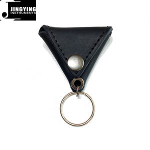 Jingying 2025, оптовая продажа с фабрики, матовая воловья кожа + микрофибра, треугольная сумка для гитары с цепочкой для ключей, аксессуары для гитары - Product Image 3