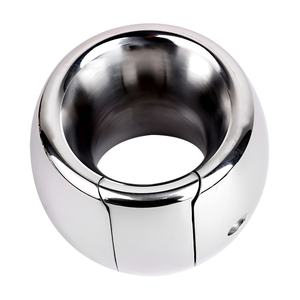 Anneaux porteurs de poids en acier inoxydable Anneau de verrouillage du sperme du scrotum du pénis <span class=keywords><strong>masculin</strong></span> <span class=keywords><strong>Pendentif</strong></span> Retenue de l'éjaculation Jouets sexuels BDSM - Product Image 1