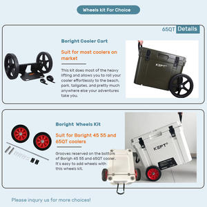 <span class=keywords><strong>Roto</strong></span> kalıplı soğutucu 65QT buz göğüs yalıtımlı soğutma deniz soğutucu kutu kamp avcılık balıkçılık yürüyüş için tekerlekler için seçim - Product Image 2