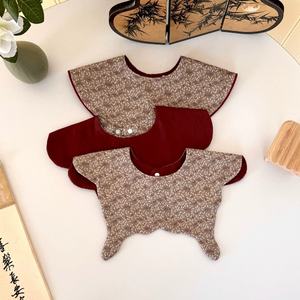 Bavoir en gaze pour bébé style chinois, en pur coton, double face, doux, absorbant, motif pétale et <span class=keywords><strong>papillon</strong></span>, <span class=keywords><strong>serviette</strong></span> anti-salive - Product Image 3
