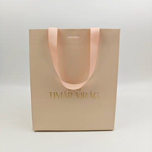 Bolsa de Papel Rosa de Lujo con Diseño Personalizado, Papel de Arte de 250 g/m² con Asa de Cuerda, Materiales Reciclados para Empaque de Regalos de Zapatos y Ropa - Product Image 5