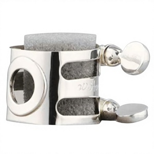 Ligature en métal <span class=keywords><strong>argenté</strong></span> massif WoodStone japonaise pour <span class=keywords><strong>saxophone</strong></span>, compatible avec les embouchures en bakélite - Product Image 6