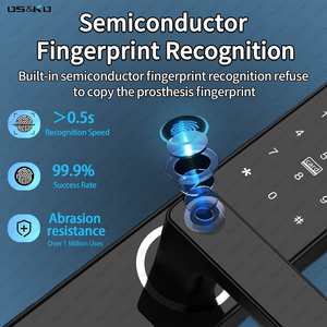Serrures Biométriques Intelligentes pour Maison Connectée Tuya : Système d'Entrée Numérique Sans Clé, Poignée de Verrouillage à Empreinte Digitale, Carte Mémoire Numérique en Bois - Product Image 5