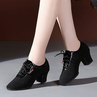 Vente chaude femmes chaussures de danse latine tissu supérieur coton doublure Durable salle de bal/Salsa chaussures de pratique