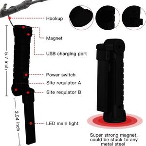 Luz de Trabajo Multifuncional COB con Imán para Automóvil, Luz de Advertencia LED Roja, Linterna Potente con Protección Contra Sobrecargas - Product Image 3
