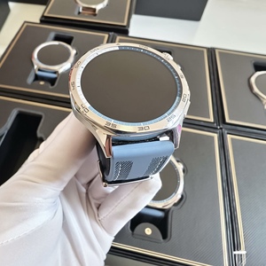 Luxury Stainless Steel Smart GT5 <b>Watch</b> 46mm Round Digital Display Sapphire Crystal Case with Silicone Band Unisex - Product Image 4