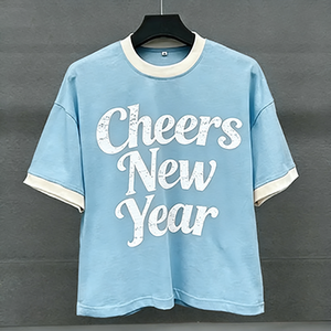 T-shirts en coton personnalisés pour hommes, collection Printemps 2026, avec impression sérigraphiée, coupe ample, <span class=keywords><strong>anti</strong></span>-boulochage, couleurs inaltérables et confortables, vente en gros - Product Image 6