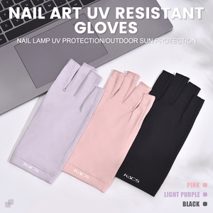 Gants de protection pour les ongles, résistants aux UV, demi-doigts, respirants, en fibre acrylique, pour la manucure et la lampe à gel - Product Image 2