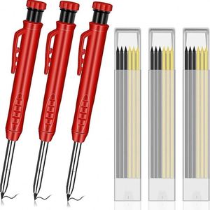 Professional Woodworking Carpenter Pencil Deep Hole Mechanical Marker for Construction Architect Tool with Refills - Product Image 1