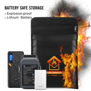 Sac de pochette de documents ignifuge noir argent coffre-fort caisse pochette de fichier secret stockage pour les produits de classement - Product Image 3