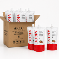 Crème lissante pour cheveux à base de graines de thé, marque privée, relaxant capillaire professionnel, pâte coiffante pour cheveux raides, OEM ODM