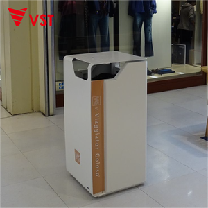 Poubelle en acier inoxydable VST pour bureau hall d'hôtel élégant style panneau d'affichage moderne design élégant - Product Image 3