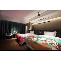 Fabrication de meubles en Chine, suite présidentielle d'hôtel, lit double, meubles design, lit king-size, ensemble de meubles de chambre d'hôtel, lit double queen-size