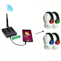 Casque DJ silencieux OMFox 2026, nouveau modèle, avec réseau auto-organisant et éclairage LED, idéal pour les soirées en bar