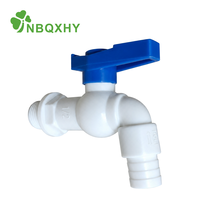 Robinet mural en plastique avec raccord pour tuyau fileté mâle 1/2 et 3/4 pouce pour cuisine, balcon et seau
