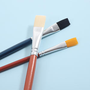 Juego de 5 pinceles de fábrica directa para acrílico/acuarela/óleo, con virola duradera, mango de madera de material ecológico y trazo suave. - Product Image 4