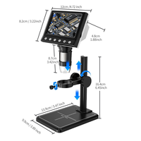 4.3 Inch Digital USB Electron Microscope 1000X Magnification Handheld Inspection Camera Skin Magnifier LED Light 960P OEM