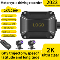 Cámara DVR WiFi para Motocicleta, 2K/1080P Full HD, Vista Delantera y Trasera, Lente Impermeable, Cámara para Moto con GPS, Grabador