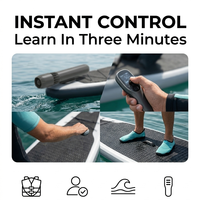 Moteur de propulsion cylindrique fiable à déplacement fluide pour scooter, bateau, kayak, SUP et paddleboard - Expédition rapide