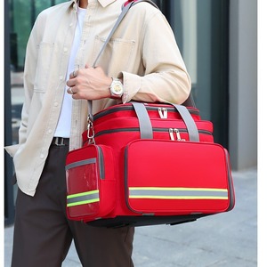 Sac médical d'extérieur de grande taille Kit de premiers soins en tissu Oxford monté sur chariot pour voyage Camping Pack d'urgence de médecine anti-épidémique - Product Image 3