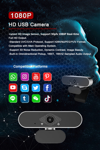 Caméra de streaming en direct USB Full HD 1080P de marque TT, en gros de Chine, avec capteur CMOS, rotation à 360° et autofocus pour <span class=keywords><strong>PC</strong></span>, YouTube, Android - Product Image 2