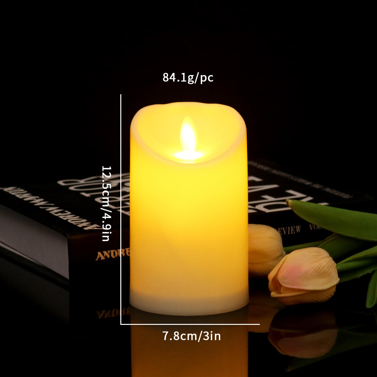 7.5*12.5 tête d'oscillation blanc ivoire brillant