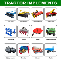 Tractor Agrícola Superpotente de 80HP 4WD con Cabina con Aire Acondicionado, Sistema Hidráulico Robusto, Alta Capacidad de Elevación y Sistema de Potencia Diésel Moderno