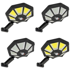 Luci solari sensore di movimento per esterni lampada piscina di sicurezza bianco cortile giardino impermeabile telecomando alimentato a luce di inondazione recinzione - Product Image 1