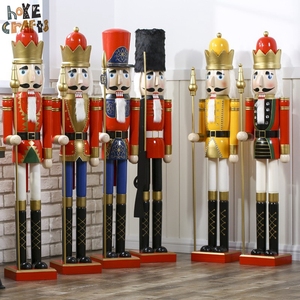 Top Sáng <span class=keywords><strong>180Cm</strong></span> Giáng Sinh Nutcrackers Người Lính Đảng Trang Trí Nội Thất Thủ Công Bằng Gỗ Nutcrackers - Product Image 2