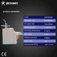 Machine à plastifier manuelle de taille A2 de machine de plastification de largeur de papier de SWFM720A 690mm avec la fonction d'enroulement