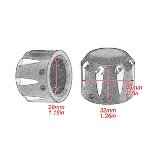 Asse anteriore moto 29MM dado tappo di copertura del catenaccio adatto per Harley Dyna Touring Sportster XL Street Electra Glide Fat Boy - Product Image 5