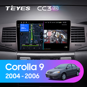 <span class=keywords><strong>TEYES</strong></span> CC3L CC3 2K para Toyota <span class=keywords><strong>Corolla</strong></span> 9 E120 2004 - 2006 Radio de coche reproductor de vídeo Multimedia navegación estéreo GPS Android 10 DVD - Product Image 2
