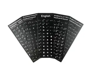 Adesivi tastiera arabo inglese lettera alfabeto Layout adesivo per computer portatile Desktop PC