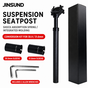 JINSUND Vérin <span class=keywords><strong>de</strong></span> <span class=keywords><strong>selle</strong></span> <span class=keywords><strong>de</strong></span> VTT en alliage d'aluminium amortissant les chocs, <span class=keywords><strong>avec</strong></span> manchon réducteur et <span class=keywords><strong>ressort</strong></span> d'amortissement, Fabricant - Product Image 5