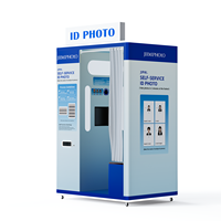 Kiosque photo d'identité automatique avec traitement de portrait par IA pour centre de services étudiants sur campus universitaire