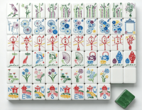 En stock: Juego de Mahjong de lujo de 160 fichas de acrílico grabado de 4 capas, verde esmeralda, con diseño de puesta de sol americana, de 1.26*0.95*0.63 pulgadas, para venta al por mayor.