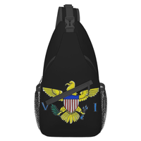 Sac à bandoulière ergonomique rembourré avec imprimé drapeau du Maroc, sac de poitrine de haute qualité au design fierté nationale, sac à dos bandoulière