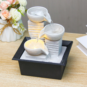 Fuente de agua decorativa rectangular de plástico para interiores, estilo Feng Shui, ideal como regalo para el hogar, la oficina, el estudio o la entrada. - Product Image 4