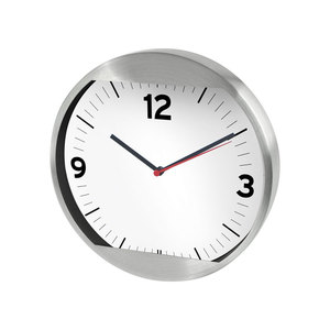 Orologio da parete al quarzo personalizzabile 30cm Display analogico in alluminio con vetro in metallo per la decorazione della casa in salotto - Product Image 1