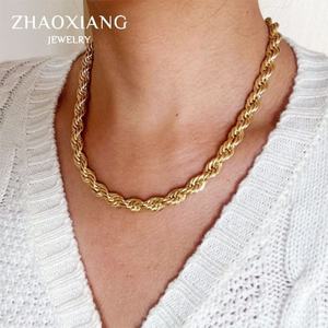 Colliers ras du cou en chaîne torsadée pour femmes et hommes, pour pendentifs, prix de gros, bijoux personnalisés en acier inoxydable, tendance - Product Image 3