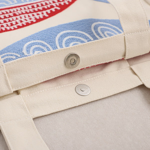 Sac de plage d'été personnalisé <span class=keywords><strong>en</strong></span> <span class=keywords><strong>toile</strong></span> blanche 10oz avec broderie, sac fourre-tout réutilisable <span class=keywords><strong>en</strong></span> <span class=keywords><strong>toile</strong></span> brodée - Product Image 5