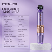 Charme Princesse Draadloze PMU Machine met Verstelbare Slag, Digitaal Display, Permanente Make-up Pen voor Wenkbrauwen en Lippen Tatoeage