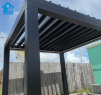 Pergola extérieure en aluminium sur mesure de haute qualité Sweet Home, installation facile, toit à lames bioclimatiques pour villa et patio
