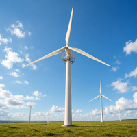 Éolienne à axe horizontal à aimant permanent à haute efficacité 2026, 50 kW, diamètre de rotor 12,6 m, à commande électrique