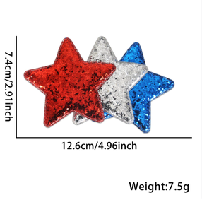 Día del Trabajo <span class=keywords><strong>DE</strong></span> LA Independencia Americano EE. UU. Decoraciones para mujeres Diseños <span class=keywords><strong>de</strong></span> la bandera americana Sparky Rojo Blanco Azul Pinzas para el cabello patrióticas - Product Image 6