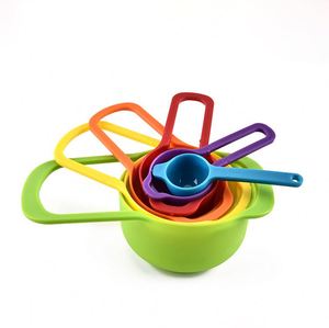 Kitchen 6Pcs Plastic Cups and Spoons <b>Baking</b> Colorful Measuring Spoon <b>Set</b> - Product Image 5